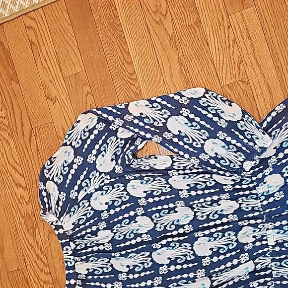 Lilly Pulitzer Elsa Indigo Get in Line Romper - Picture 10 of 12